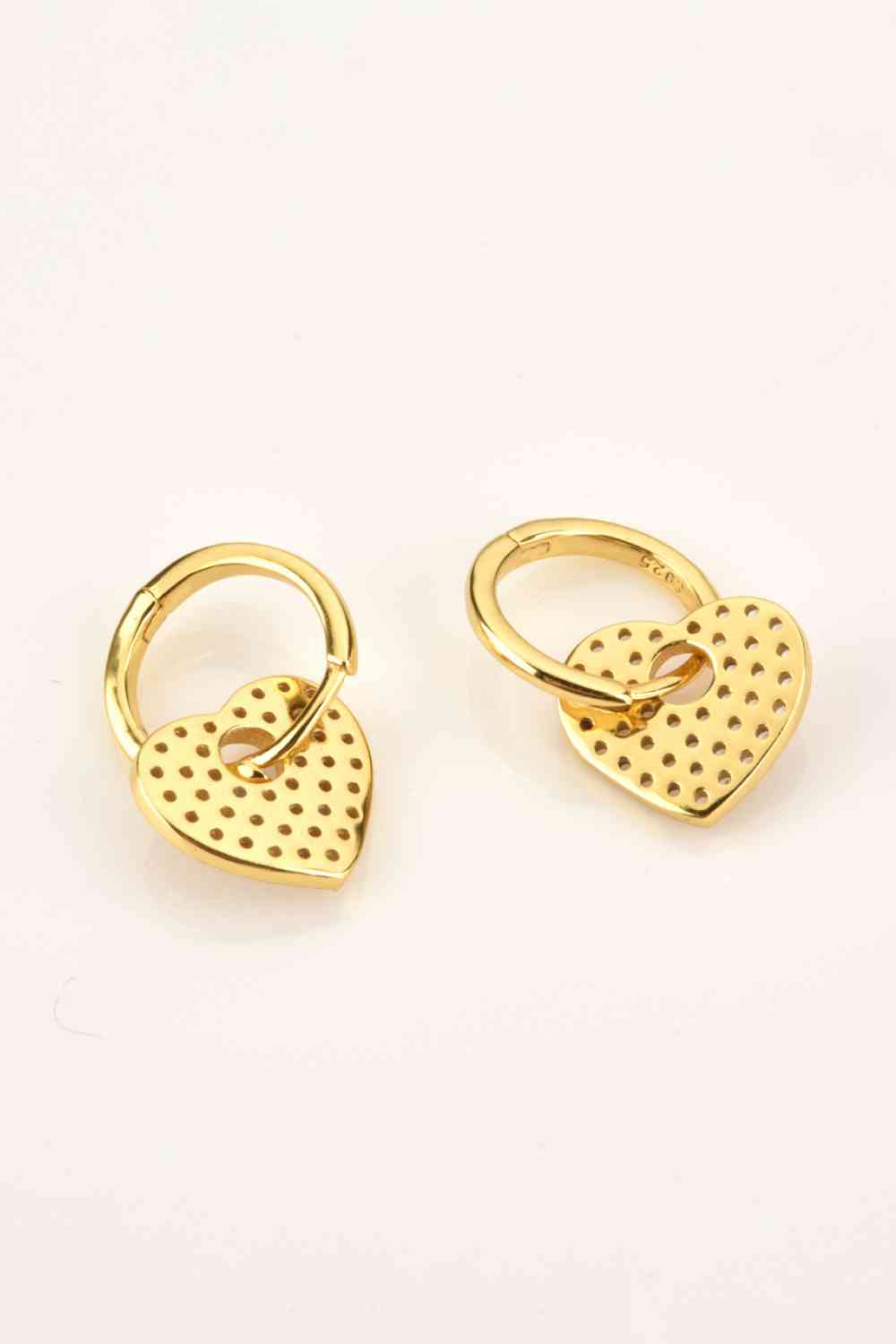 Heart Drop Huggie Earrings