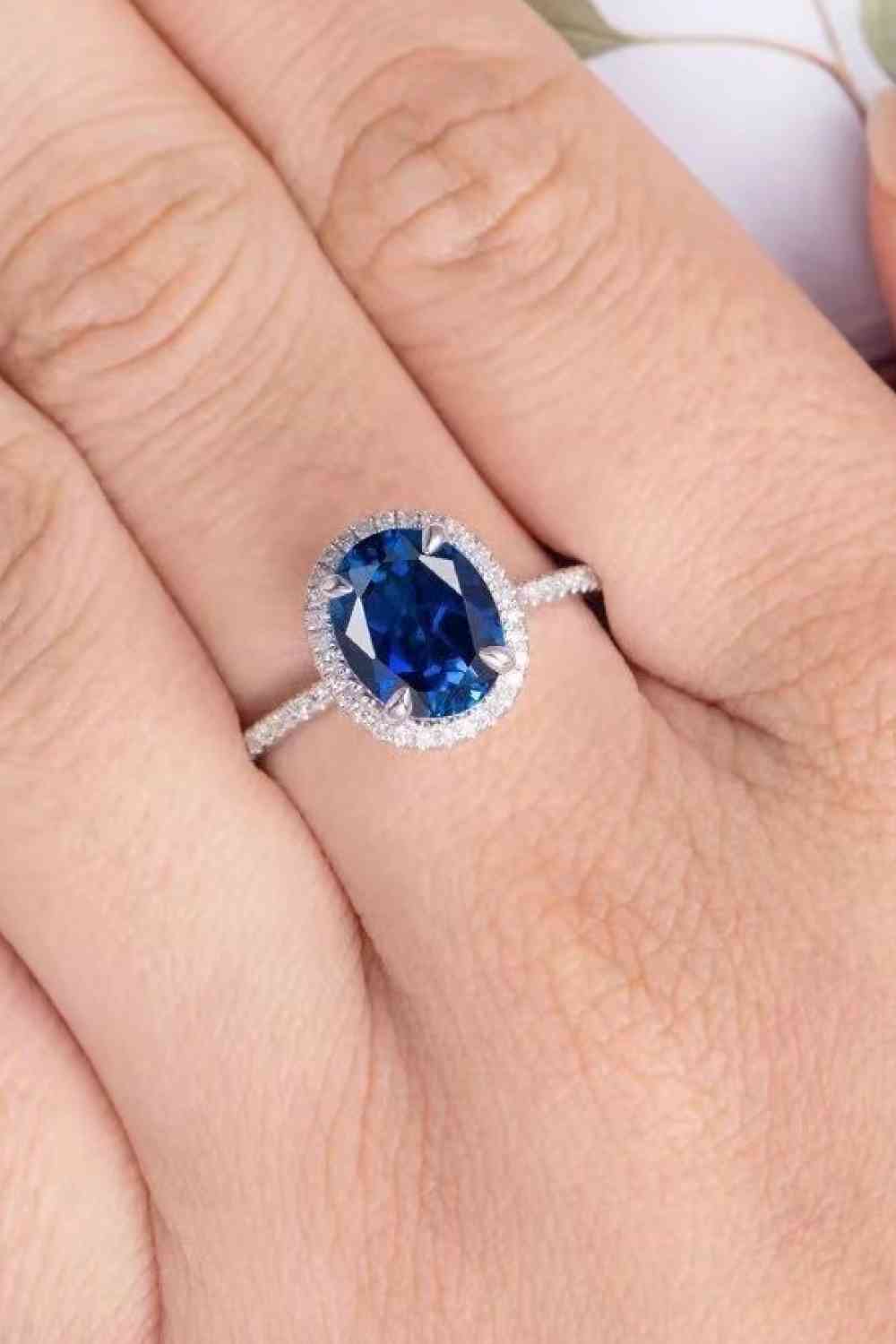 Gossamer Glow 2 Carat Blue Moissanite Ring