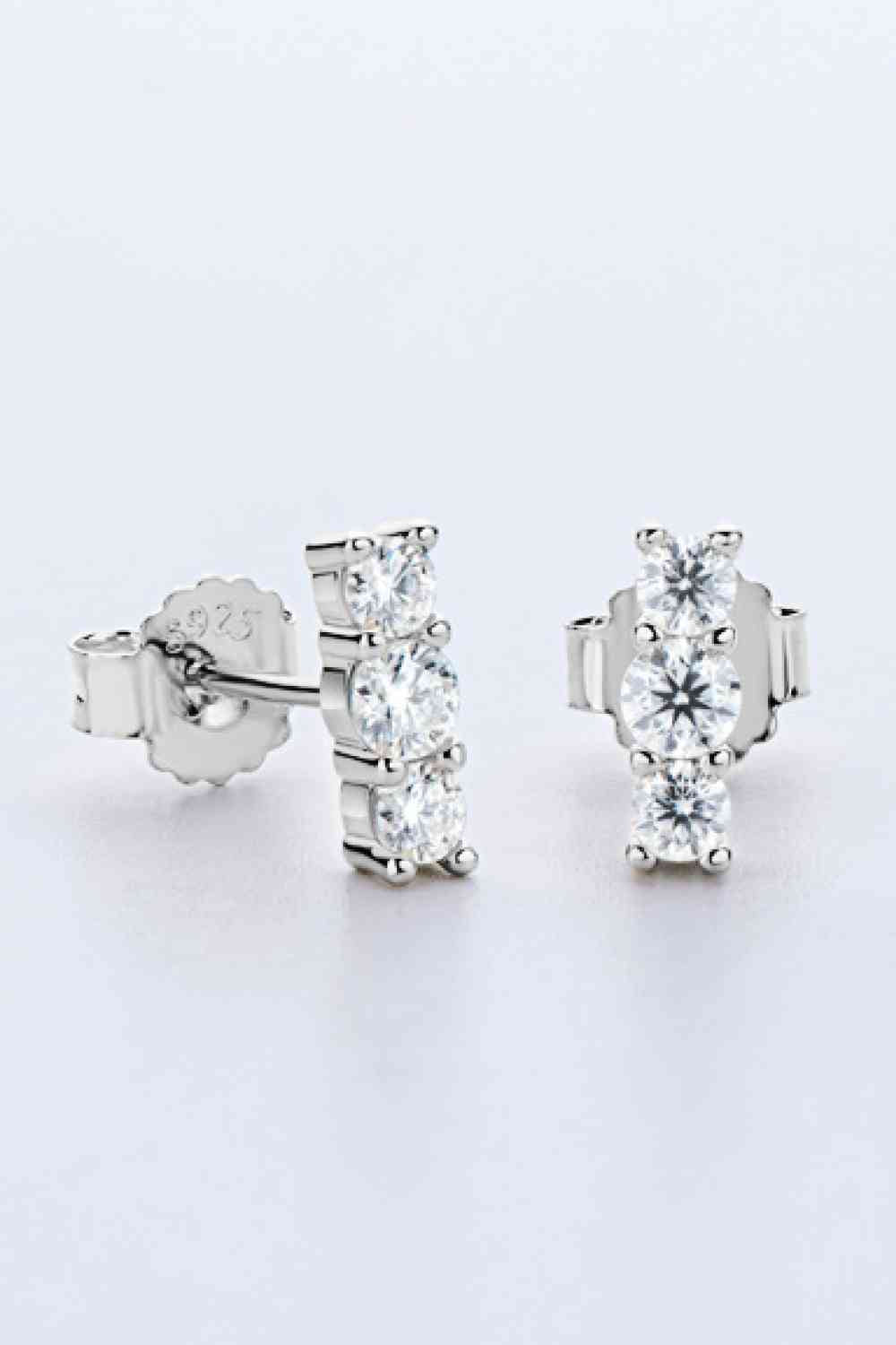 Heartbeat Rhythm Moissanite Earrings