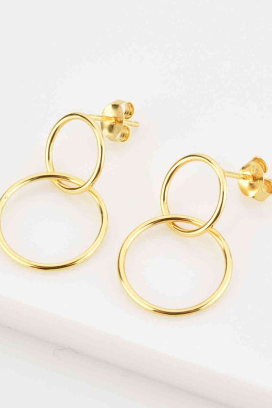 Double Hoop Drop Earrings