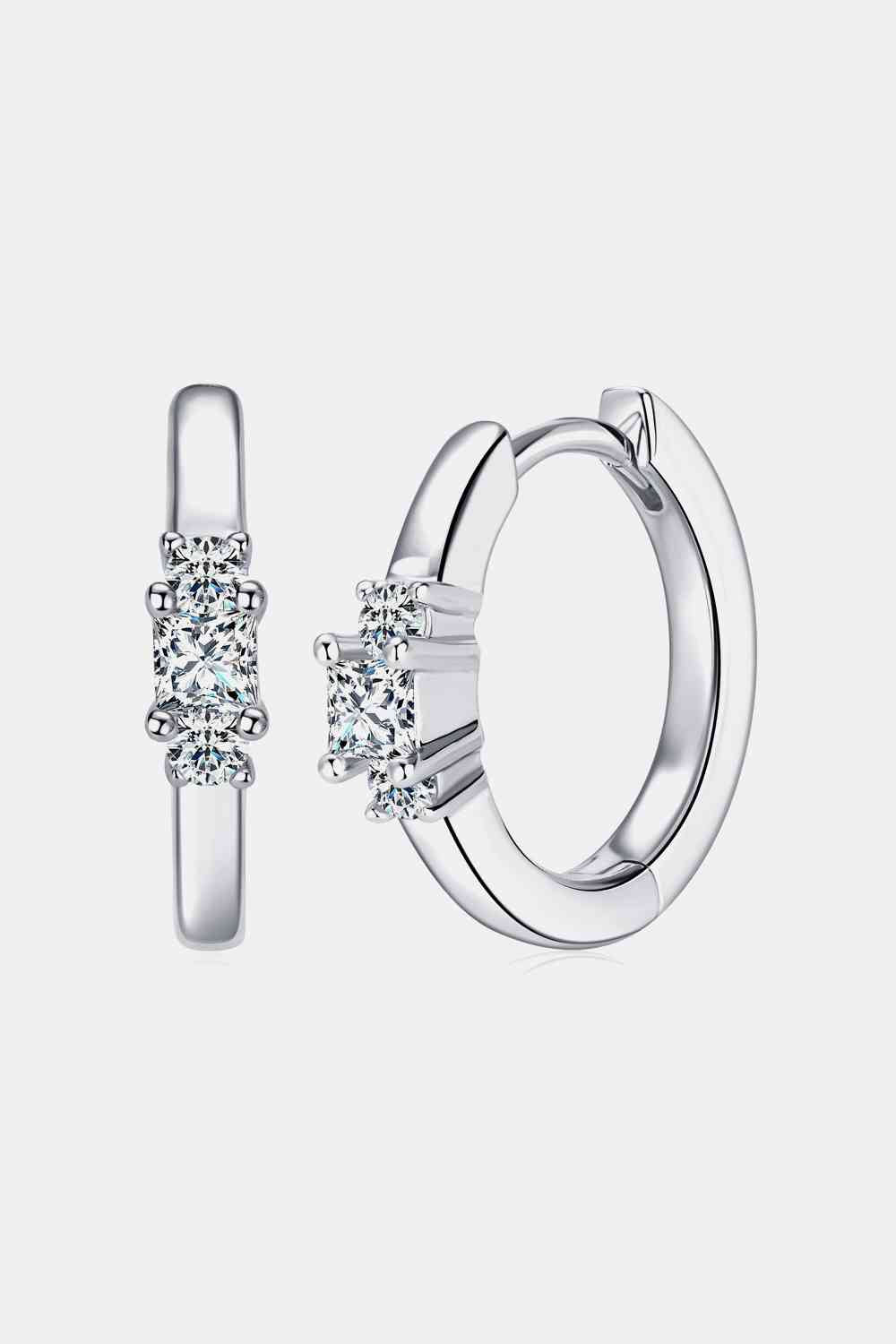 Casual Brilliance Moissanite Huggie Earrings