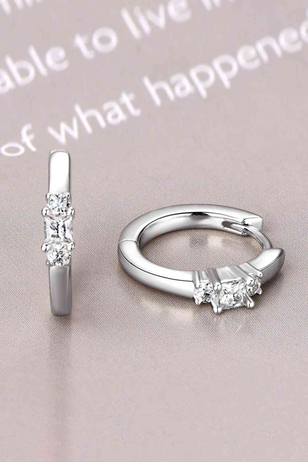 Casual Brilliance Moissanite Huggie Earrings