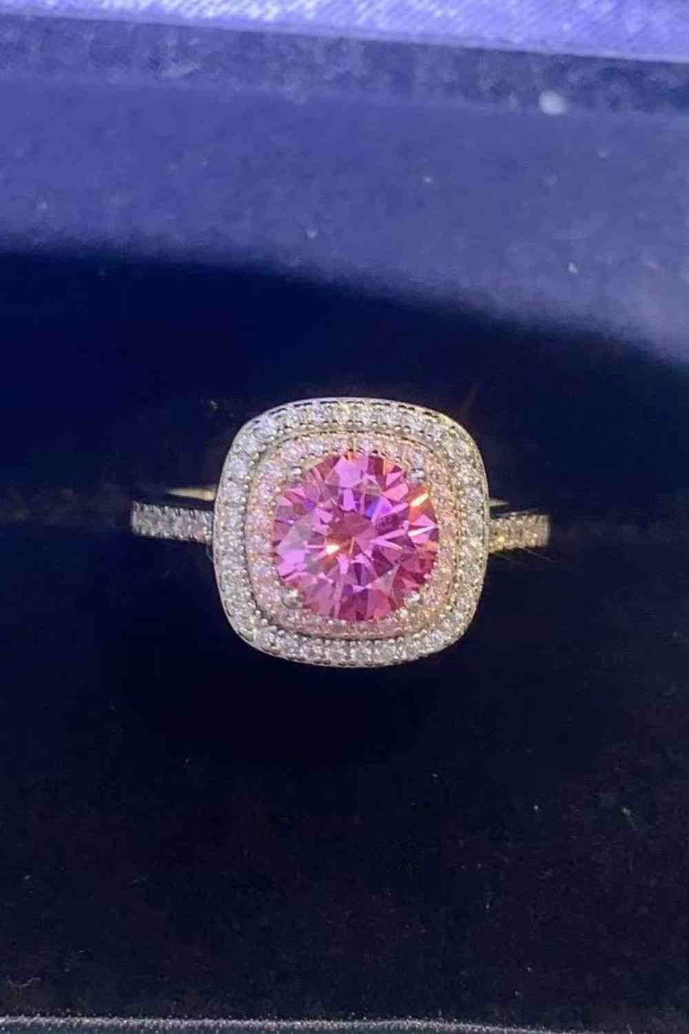 Delicate Dreams 1 Carat Pink Moissanite Ring