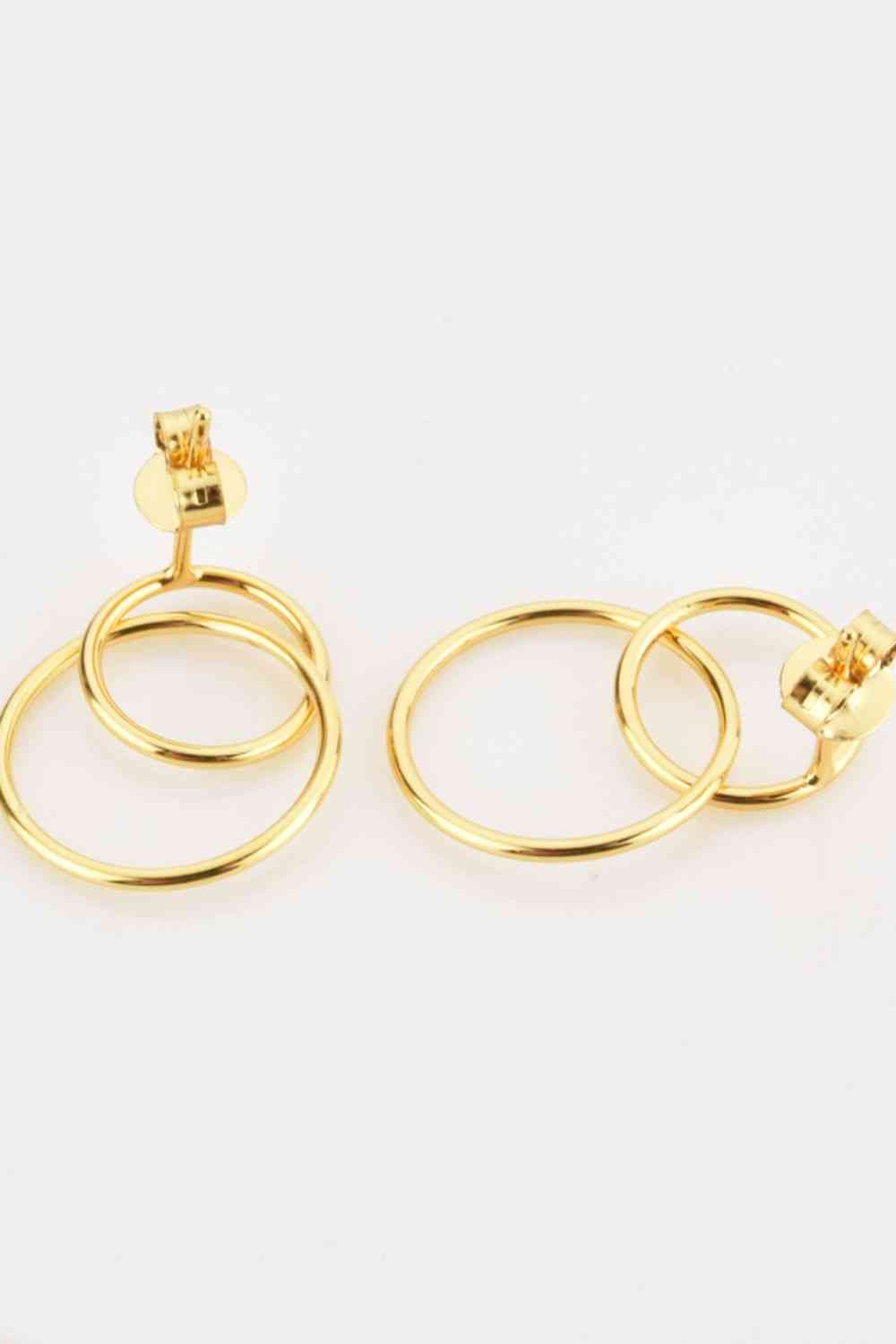 Double Hoop Drop Earrings