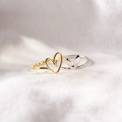 Heart Shape 2-in-1 Connected Ring