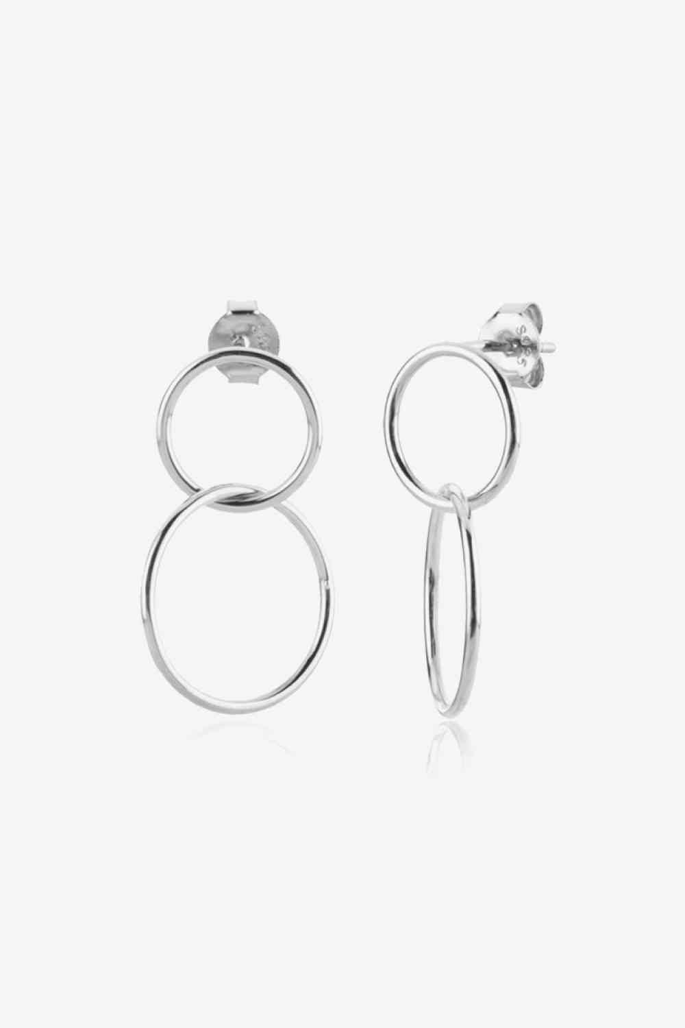 Double Hoop Drop Earrings