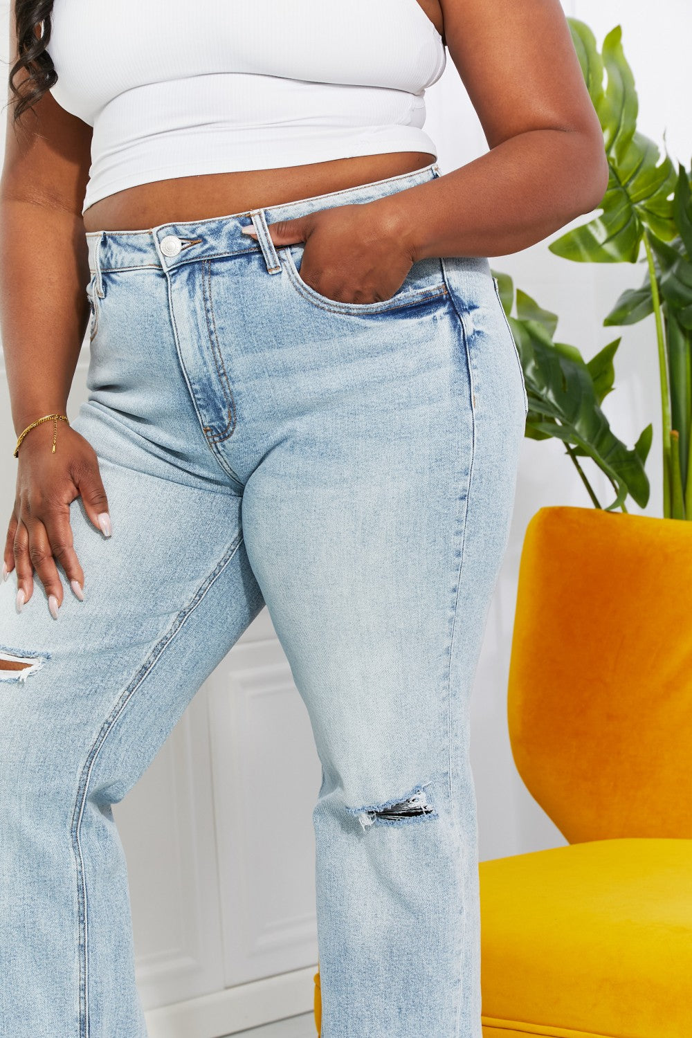 Vervet Allie High Waist Straight Jeans