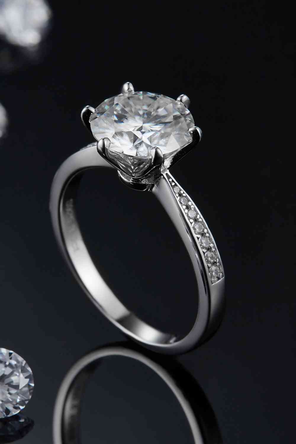 Crystal Cascade 3 Carat Moissanite Ring