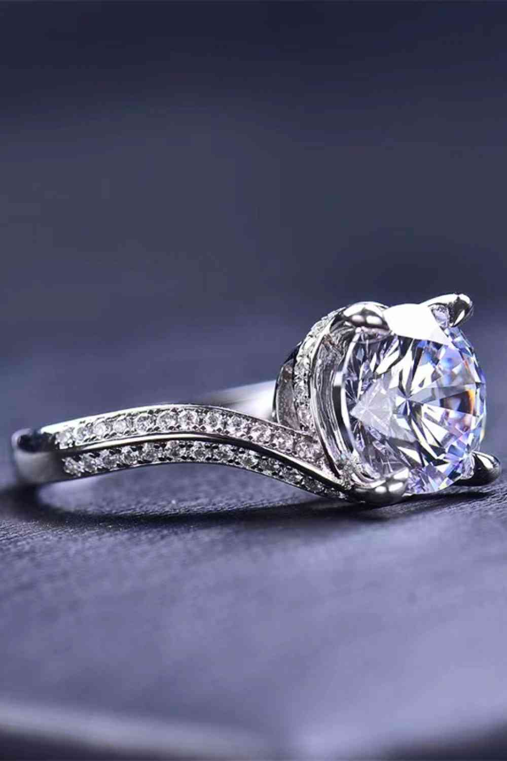 Mystic Petal 3 Carat Moissanite Ring