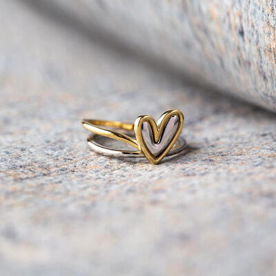 Heart Shape 2-in-1 Connected Ring