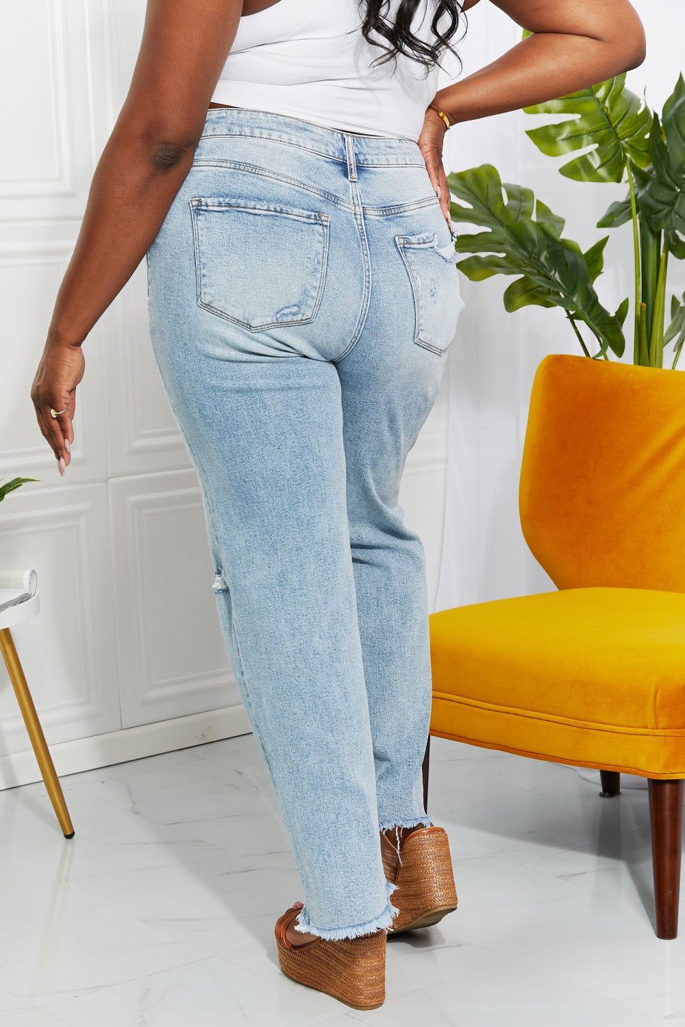 Vervet Allie High Waist Straight Jeans