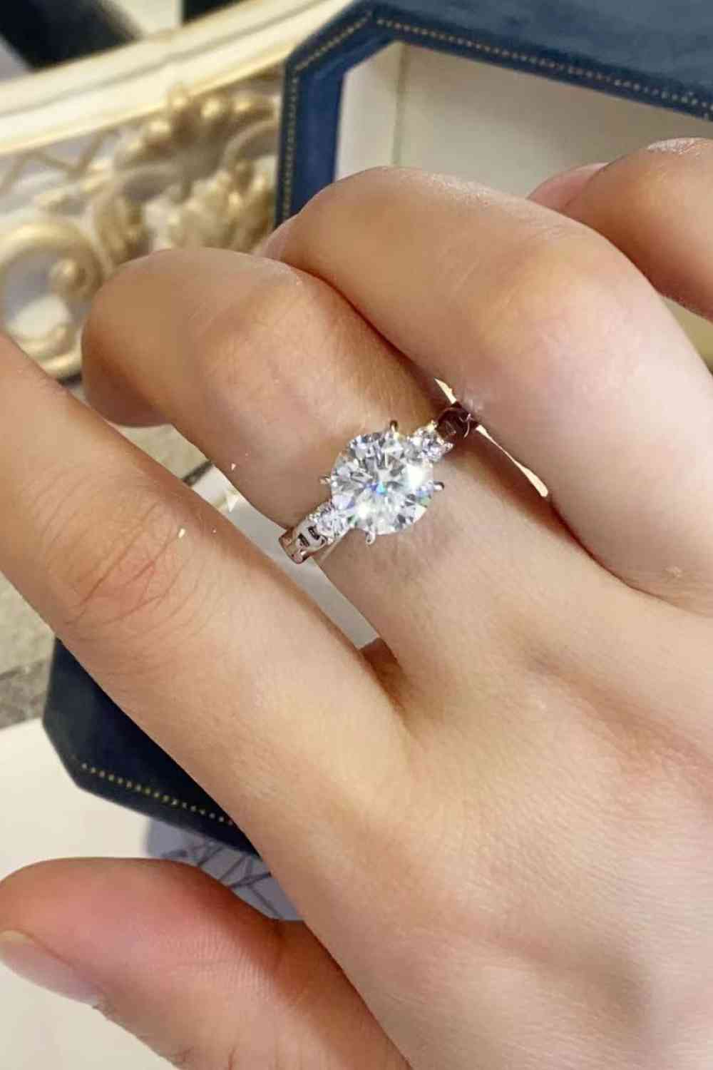 Radiant Rendezvous 2 Carat Moissanite Ring