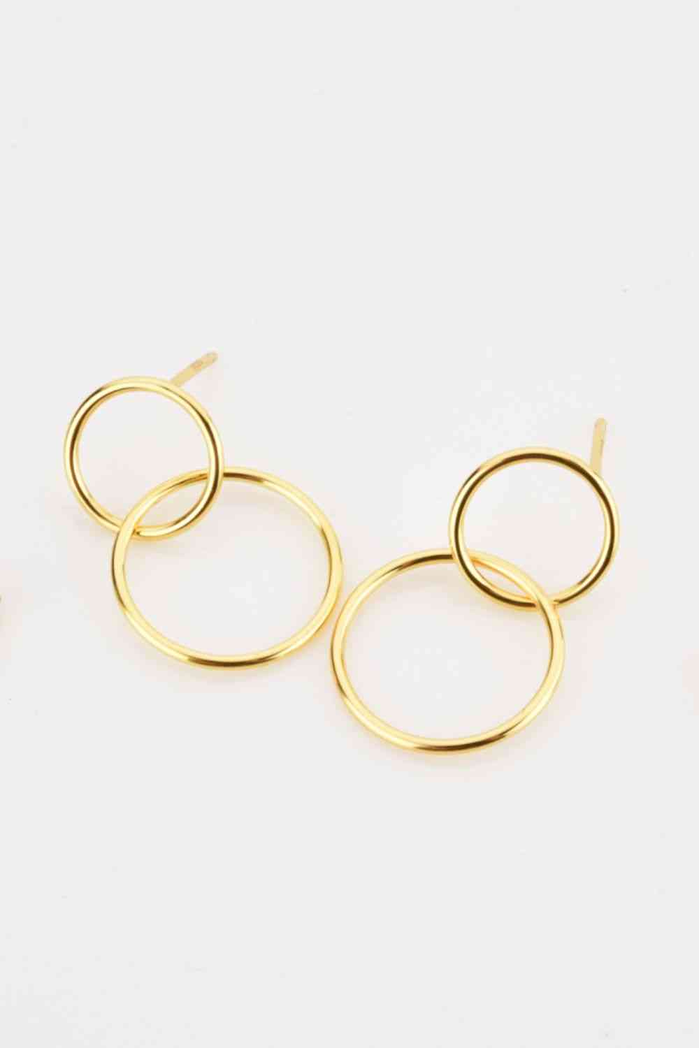 Double Hoop Drop Earrings