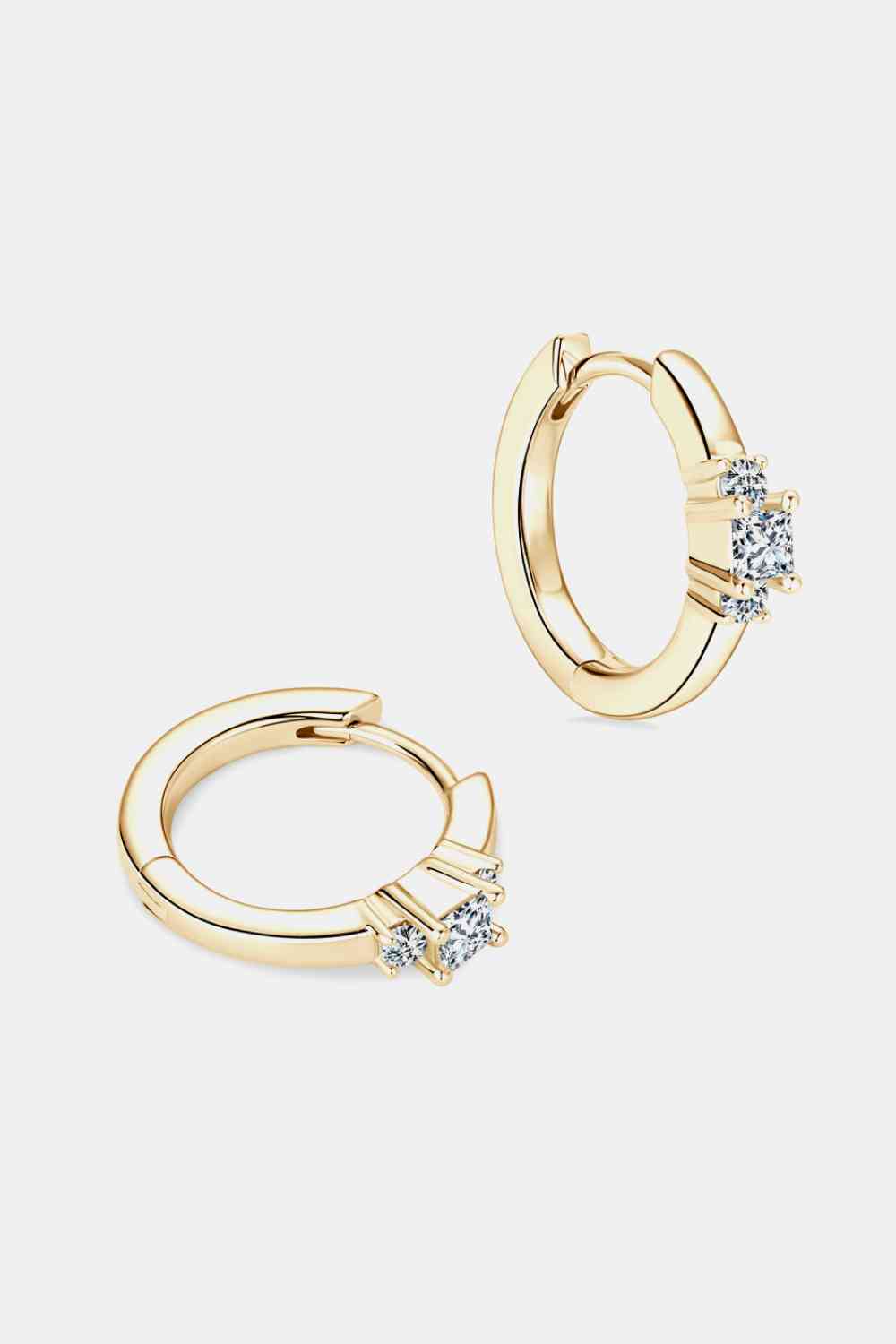 Casual Brilliance Moissanite Huggie Earrings