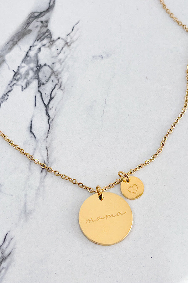 Gold Mama Pendant Necklace