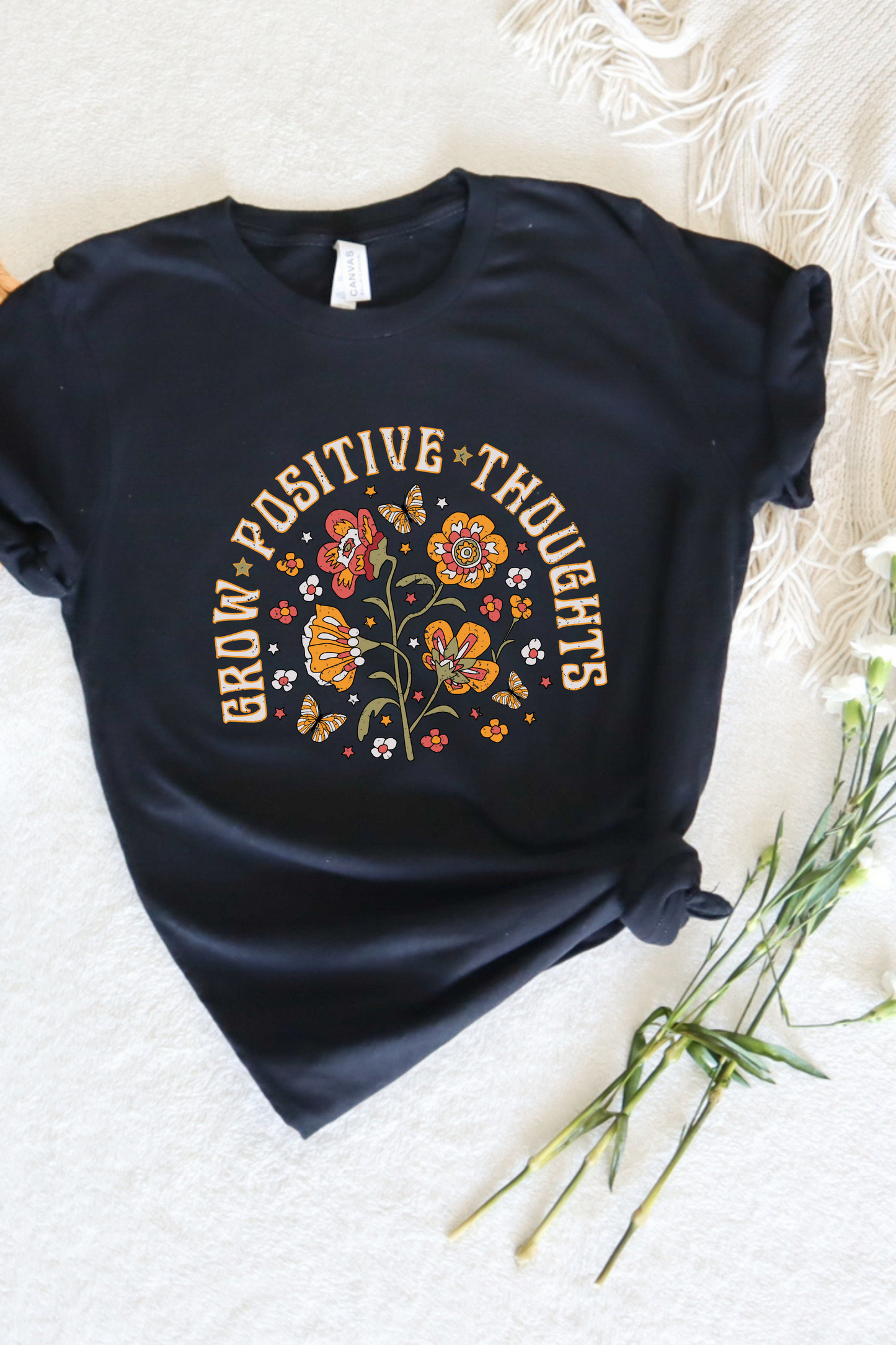 Grow Positive Thoughts Bella Canvas Tee