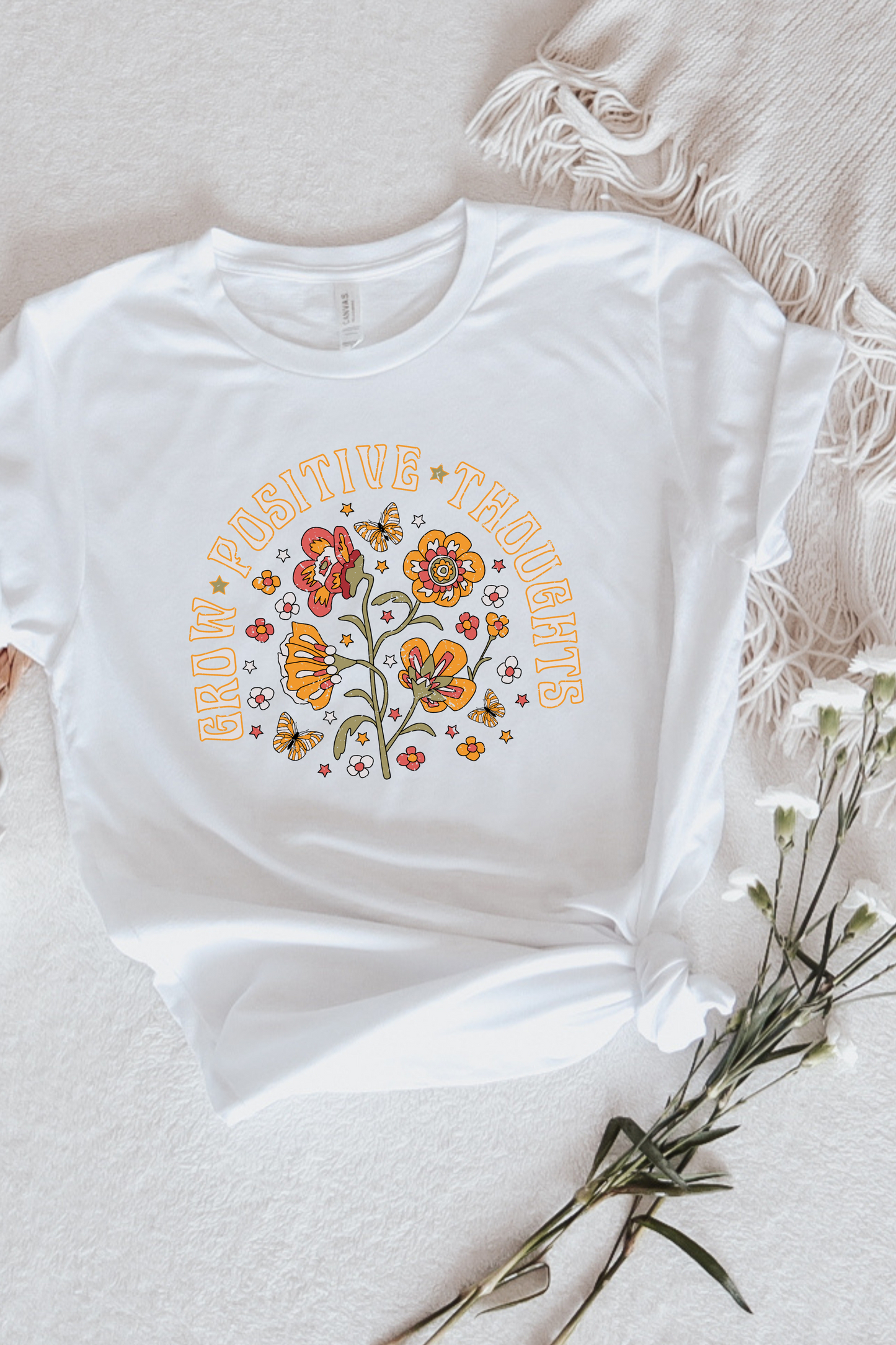 Grow Positive Thoughts Bella Canvas Tee