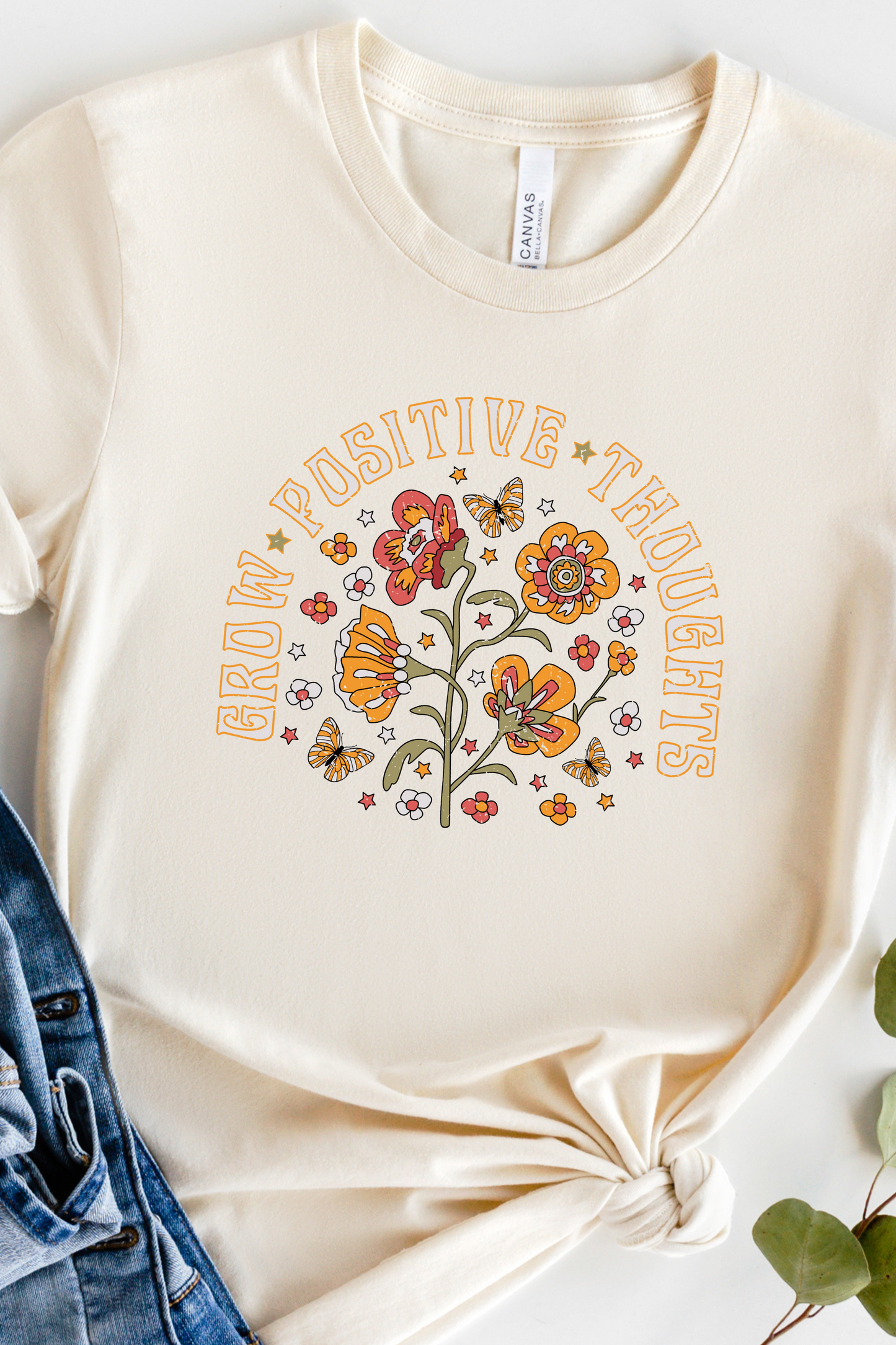 Grow Positive Thoughts Bella Canvas Tee