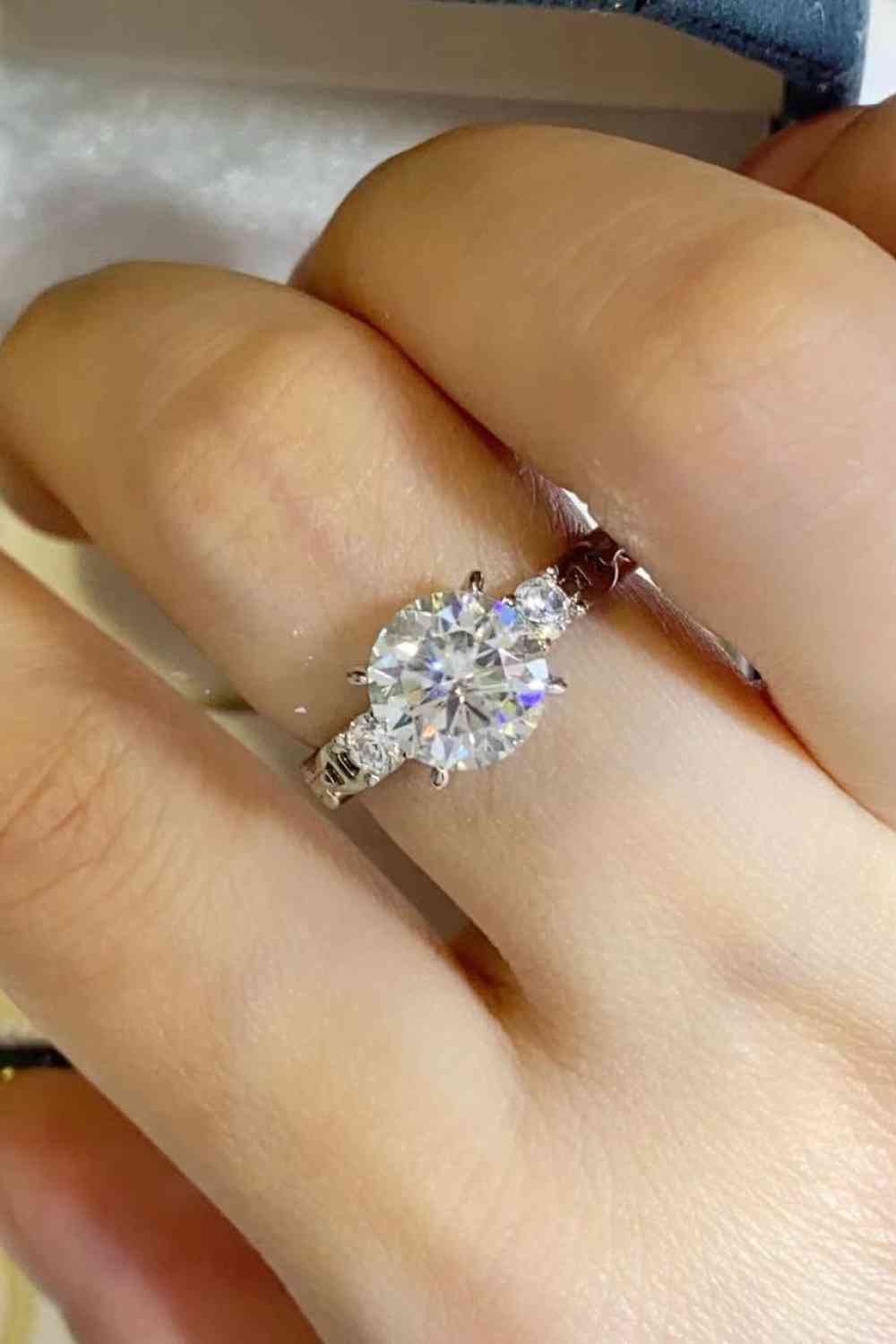 Radiant Rendezvous 2 Carat Moissanite Ring