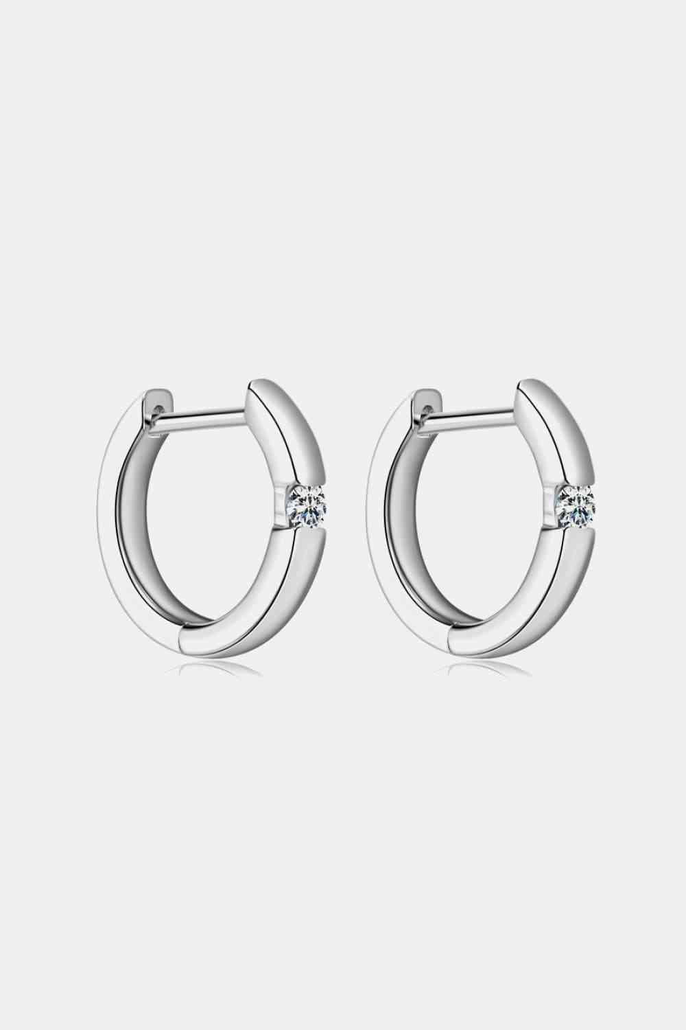 Easy Luster Moissanite Huggie Earrings