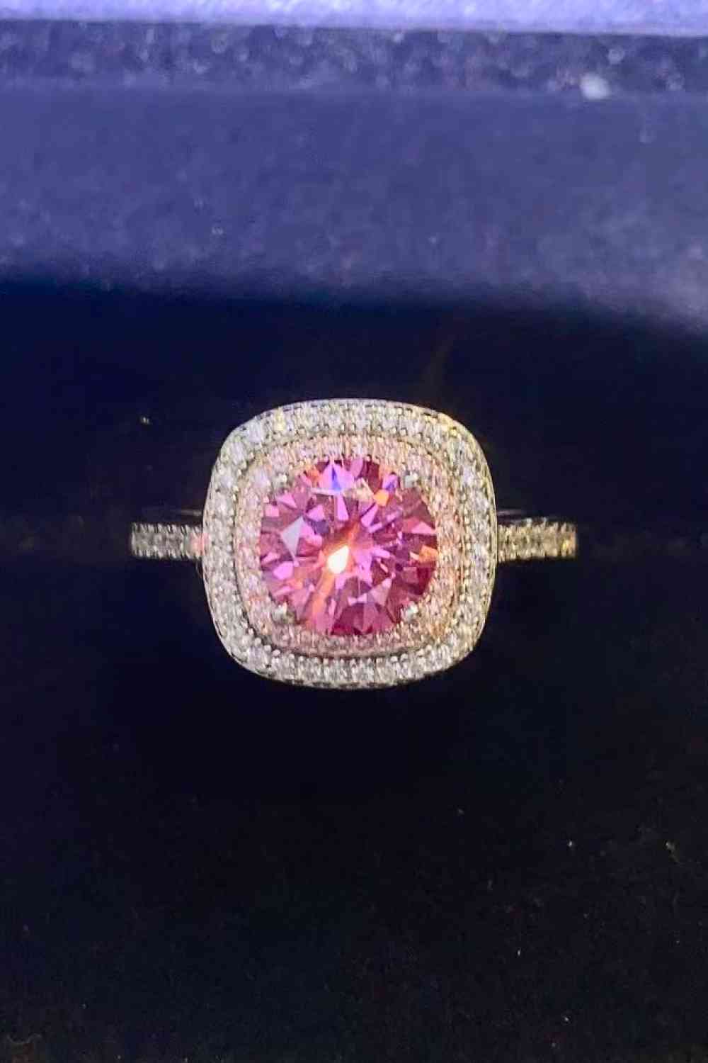 Delicate Dreams 1 Carat Pink Moissanite Ring