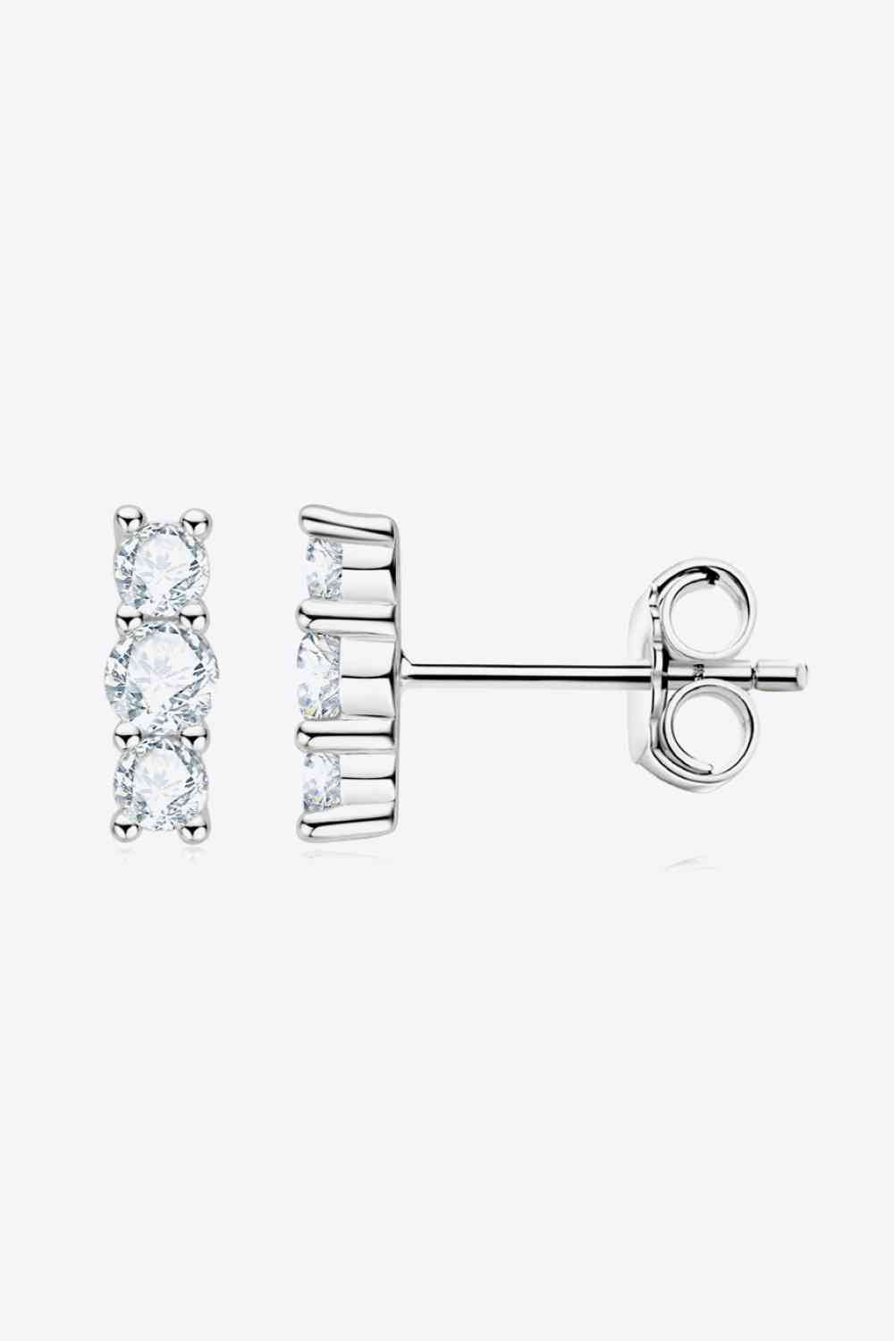 Heartbeat Rhythm Moissanite Earrings