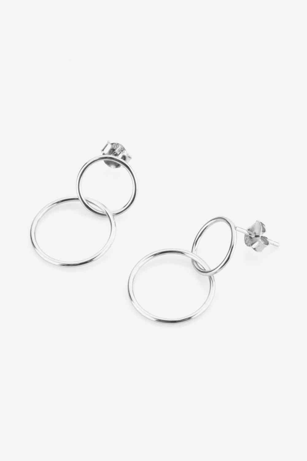 Double Hoop Drop Earrings