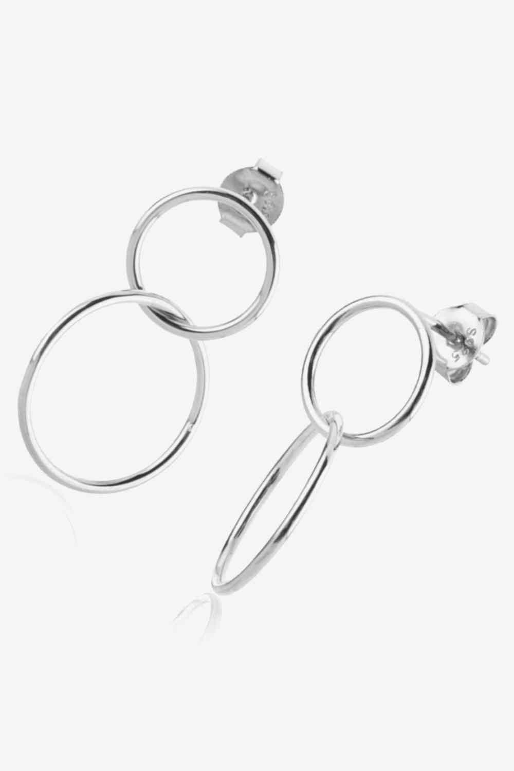 Double Hoop Drop Earrings