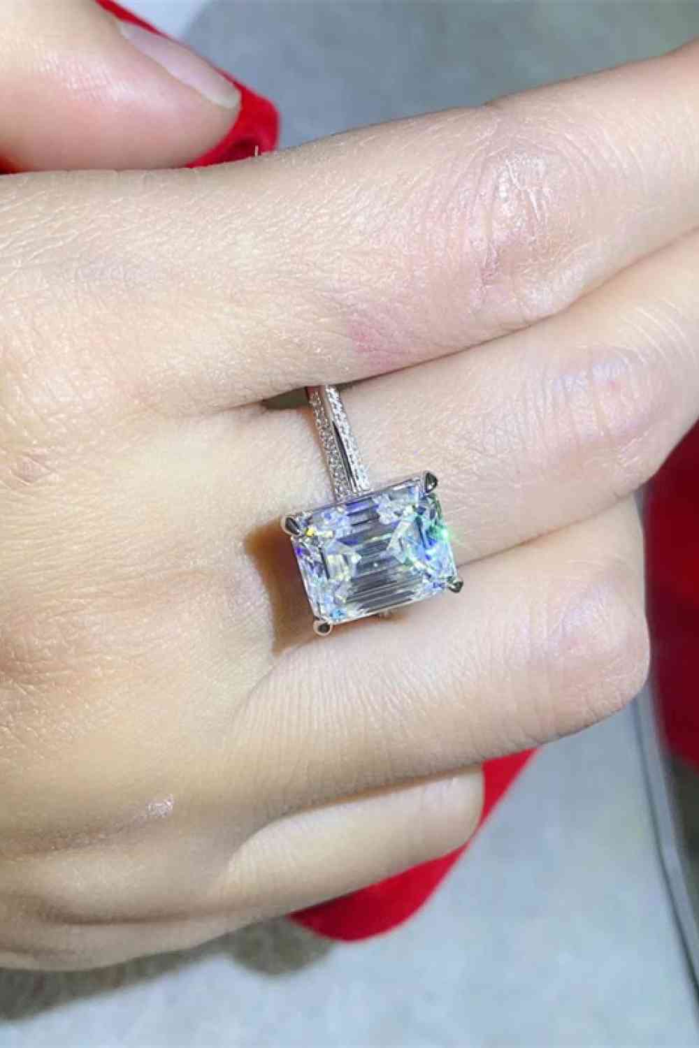 Shimmer Shuffle 5 Carat Moissanite Ring