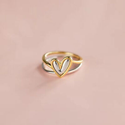 Heart Shape 2-in-1 Connected Ring