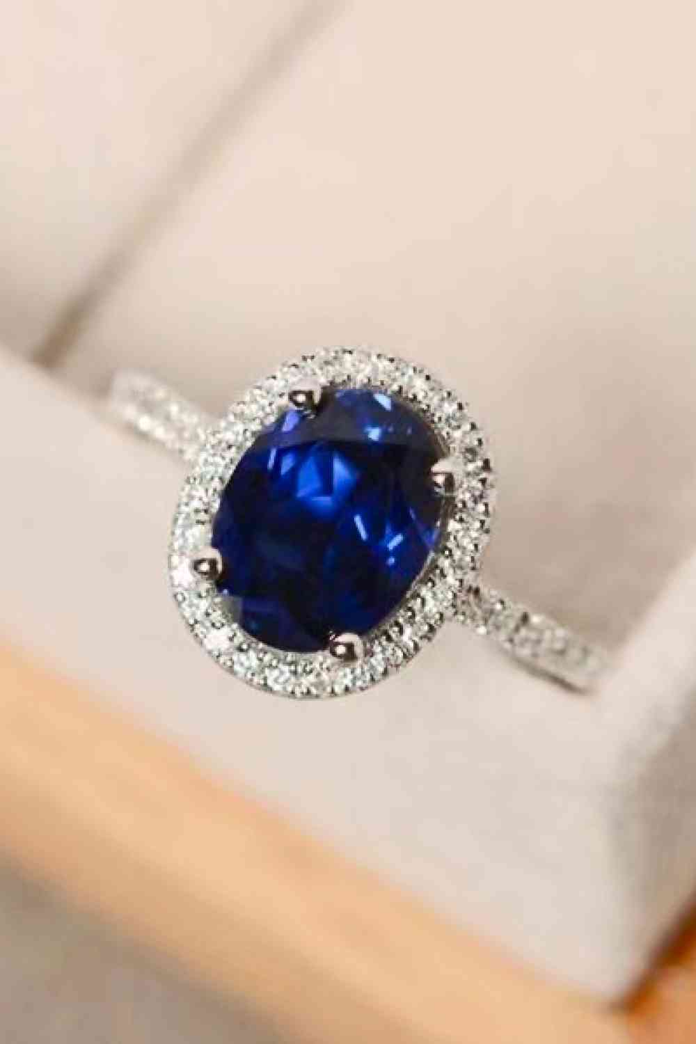 Gossamer Glow 2 Carat Blue Moissanite Ring