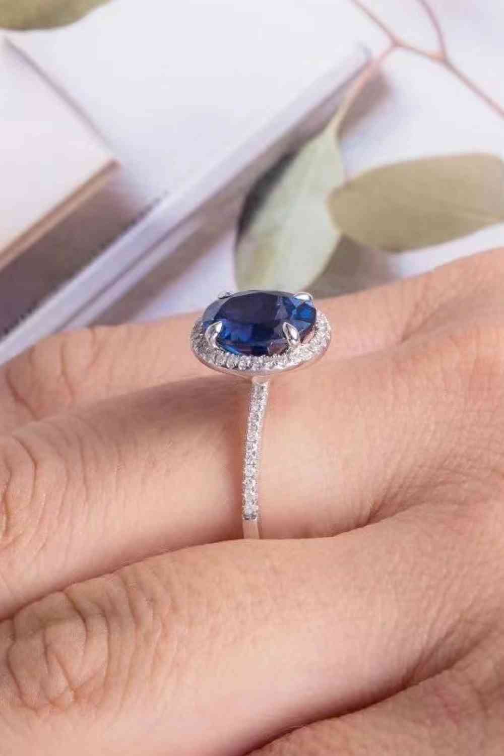 Gossamer Glow 2 Carat Blue Moissanite Ring