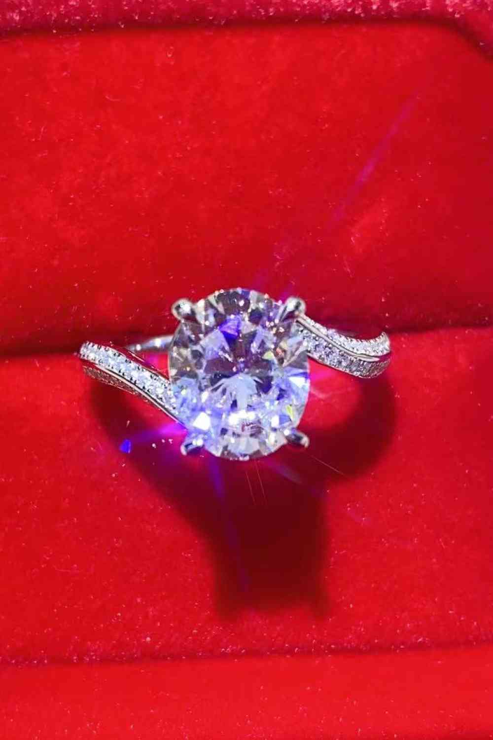 Radiant Rosette 3 Carat Moissanite Ring