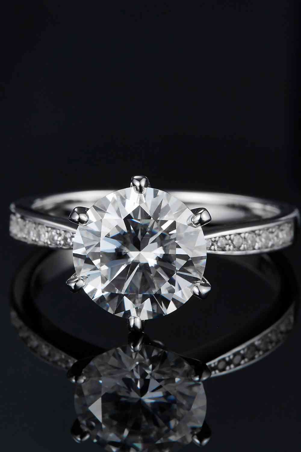 Crystal Cascade 3 Carat Moissanite Ring