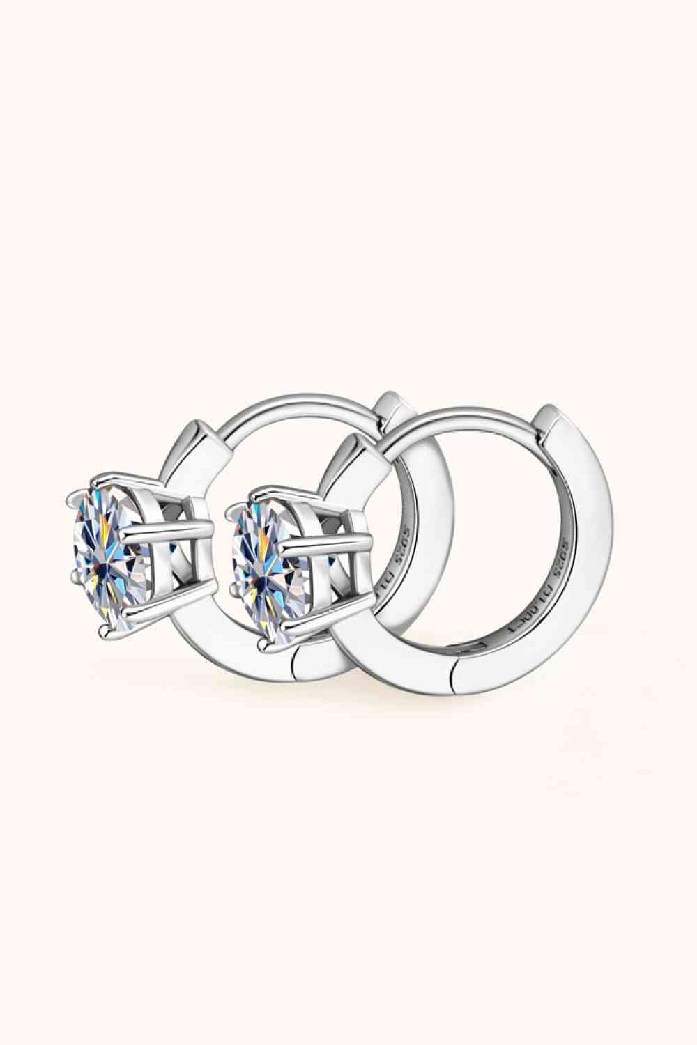 Aurora 1 Carat Moissanite Huggie Earrings