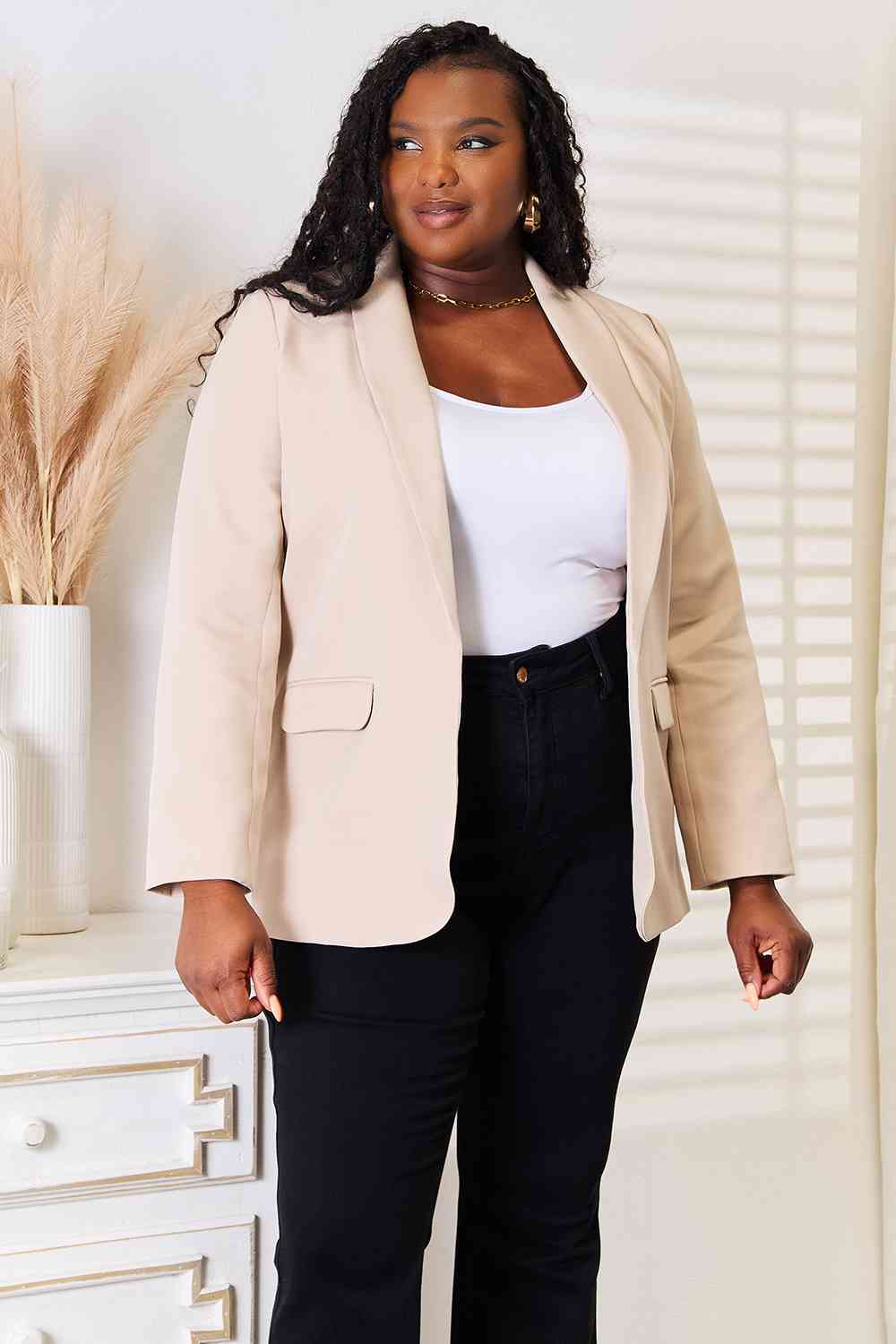 Shawl Collar Neutral Blazer