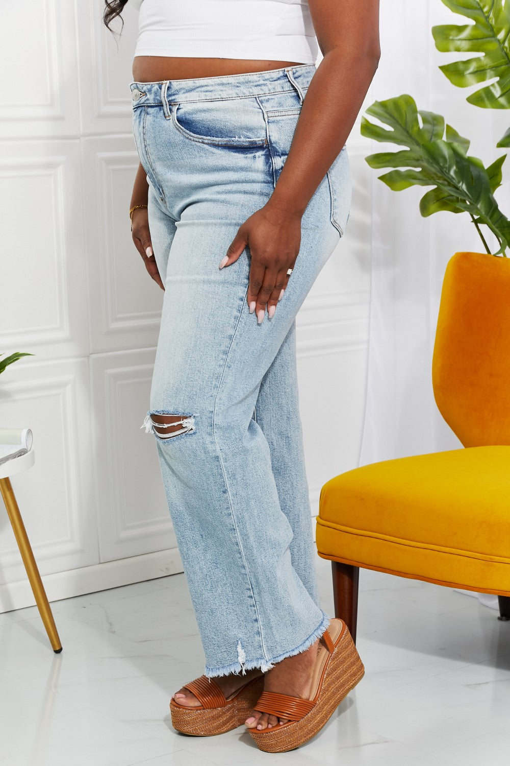 Vervet Allie High Waist Straight Jeans