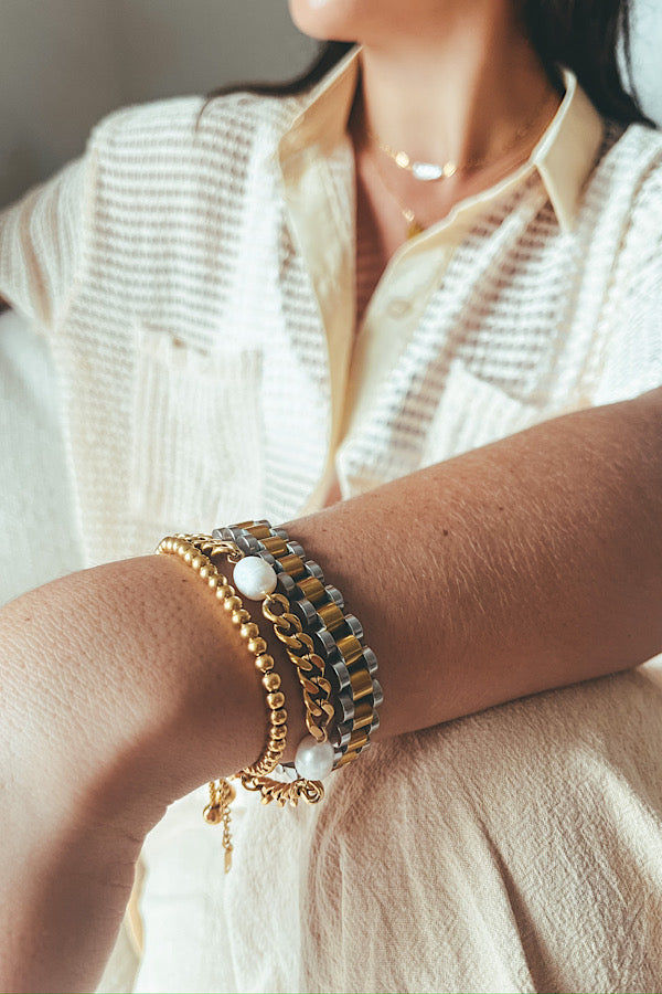 Gold Beaded Bracelet